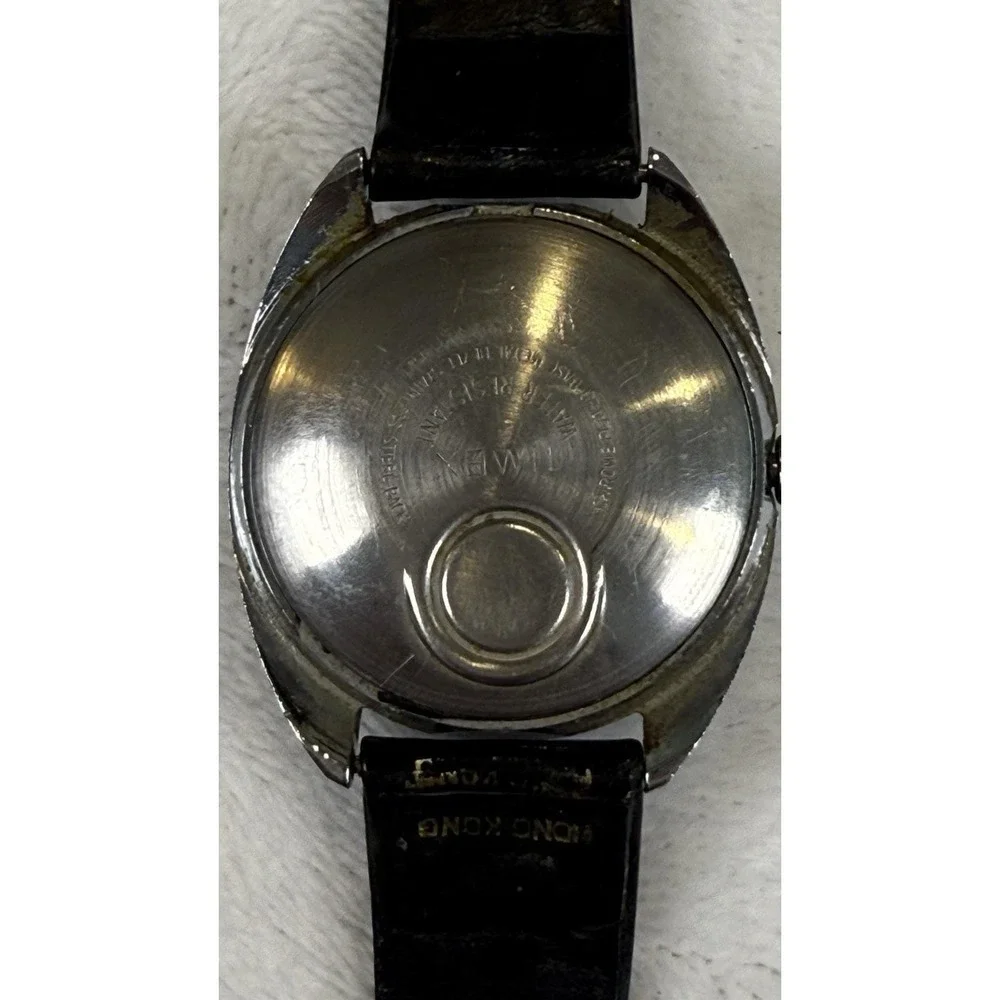 Vintage Timex Electric Dynabeat Watch Day Date Works New Battery As Is